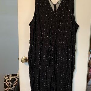 Ava and Viv black and white long romper 4x